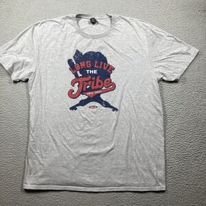 Cleveland Indians T Shirt Adult‎ XL Gray Long Live the Tribe Smack Apparel MLB